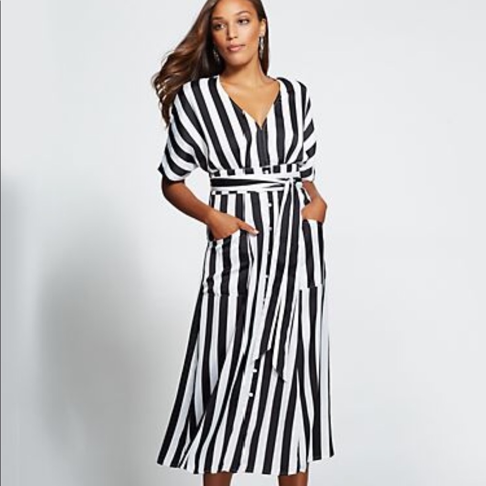 New York & Company Gabrielle Union Striped Dress